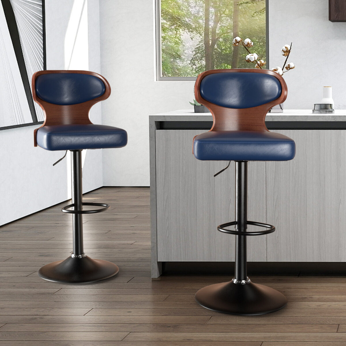 Modern Upholstered Bar Stool - Stylish & Comfortable Bar Chair for Kitchen & Dining 