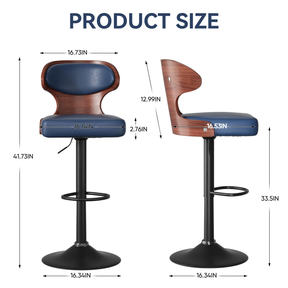 Modern Upholstered Bar Stool - Stylish & Comfortable Bar Chair for Kitchen & Dining 