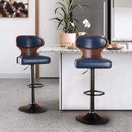 Modern Upholstered Bar Stool - Stylish & Comfortable Bar Chair for Kitchen & Dining 