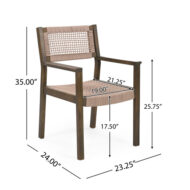 Modern Woven Dining Chair - Stylish & Durable Seating for Home & Dining Room 